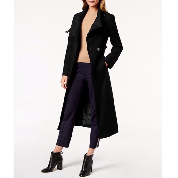 kenneth cole maxi wrap coat